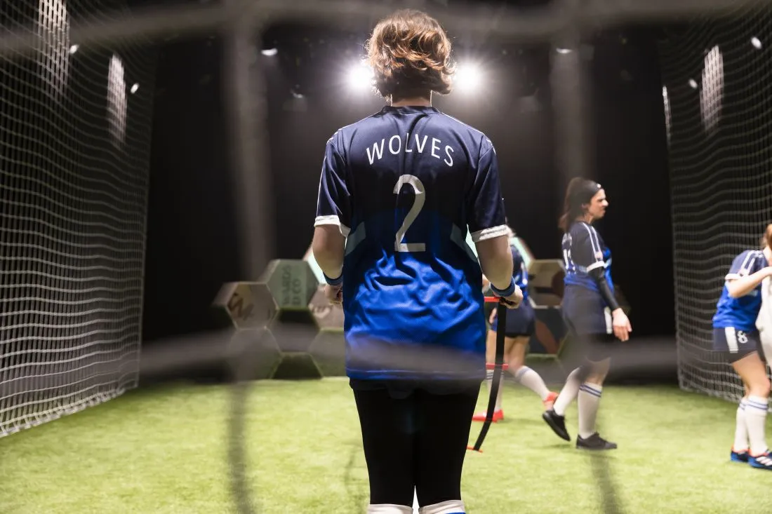 Production photograph from The Wolves (2022)
