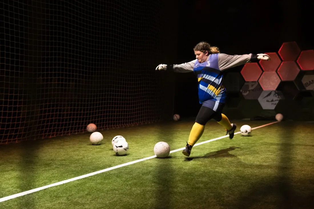 Production photograph from The Wolves (2022)
